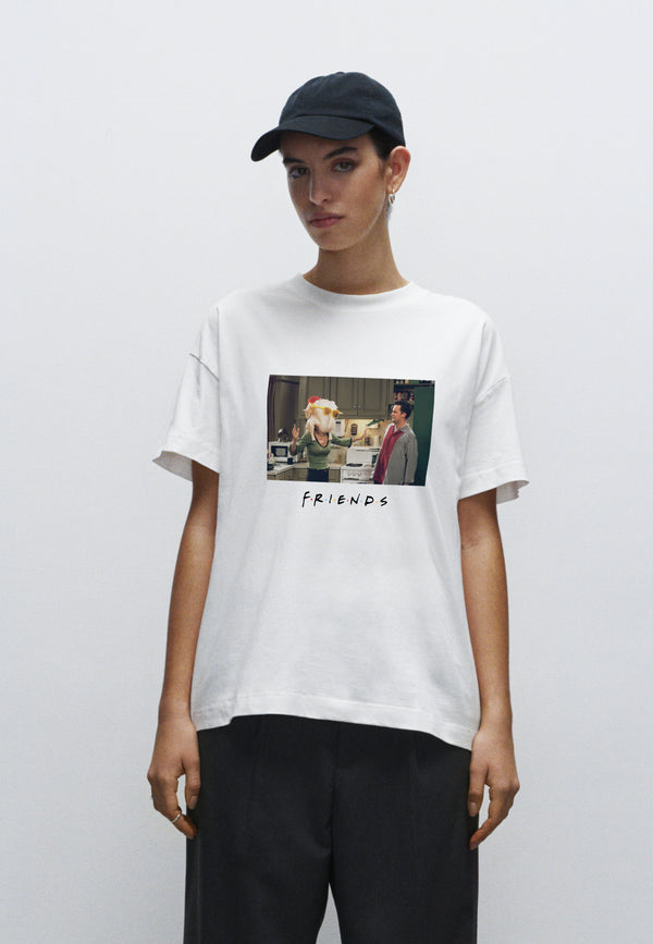 Friends Tričko Dámské (Friends Chandler&Monica Turkey Head)