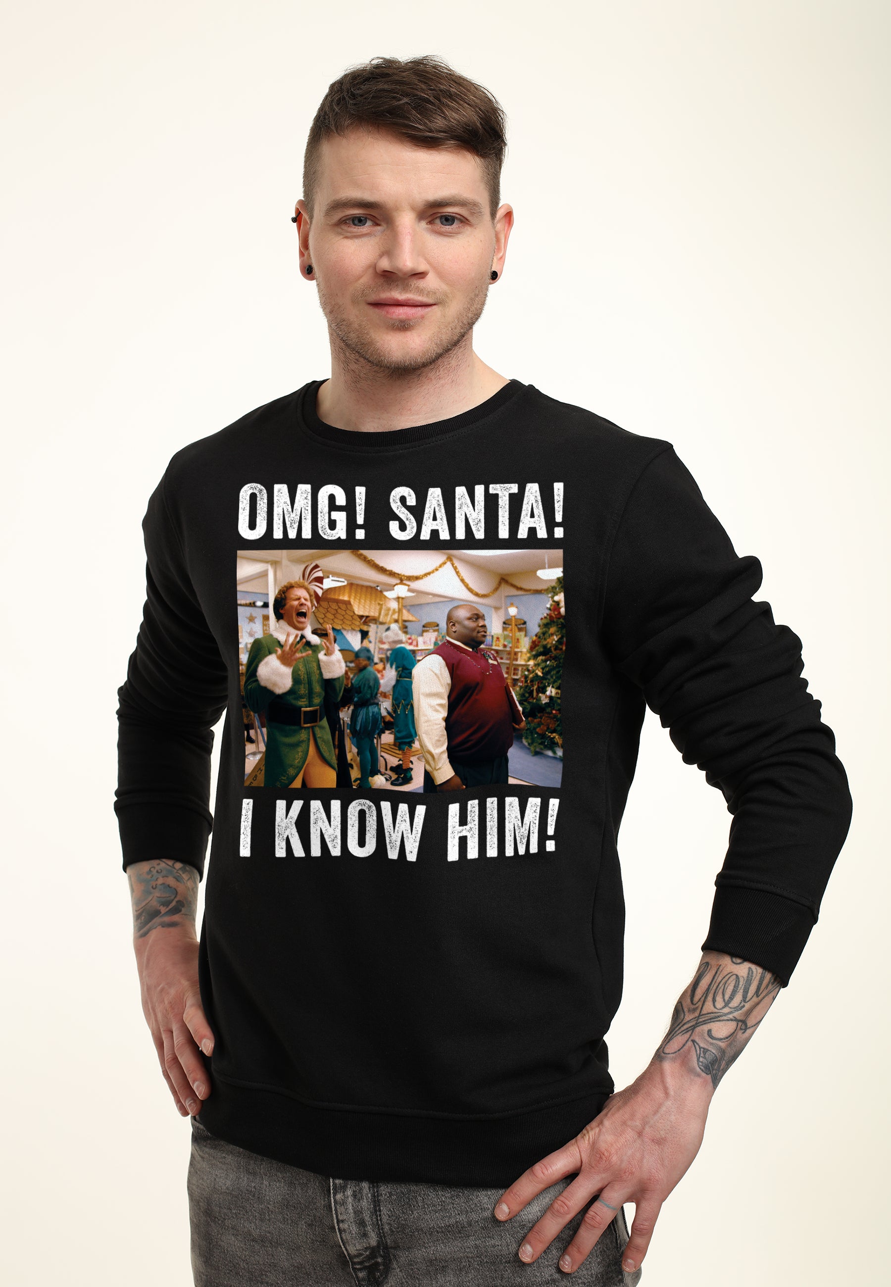 Elf Mikina Unisex (Elf OMG Santa Photo)