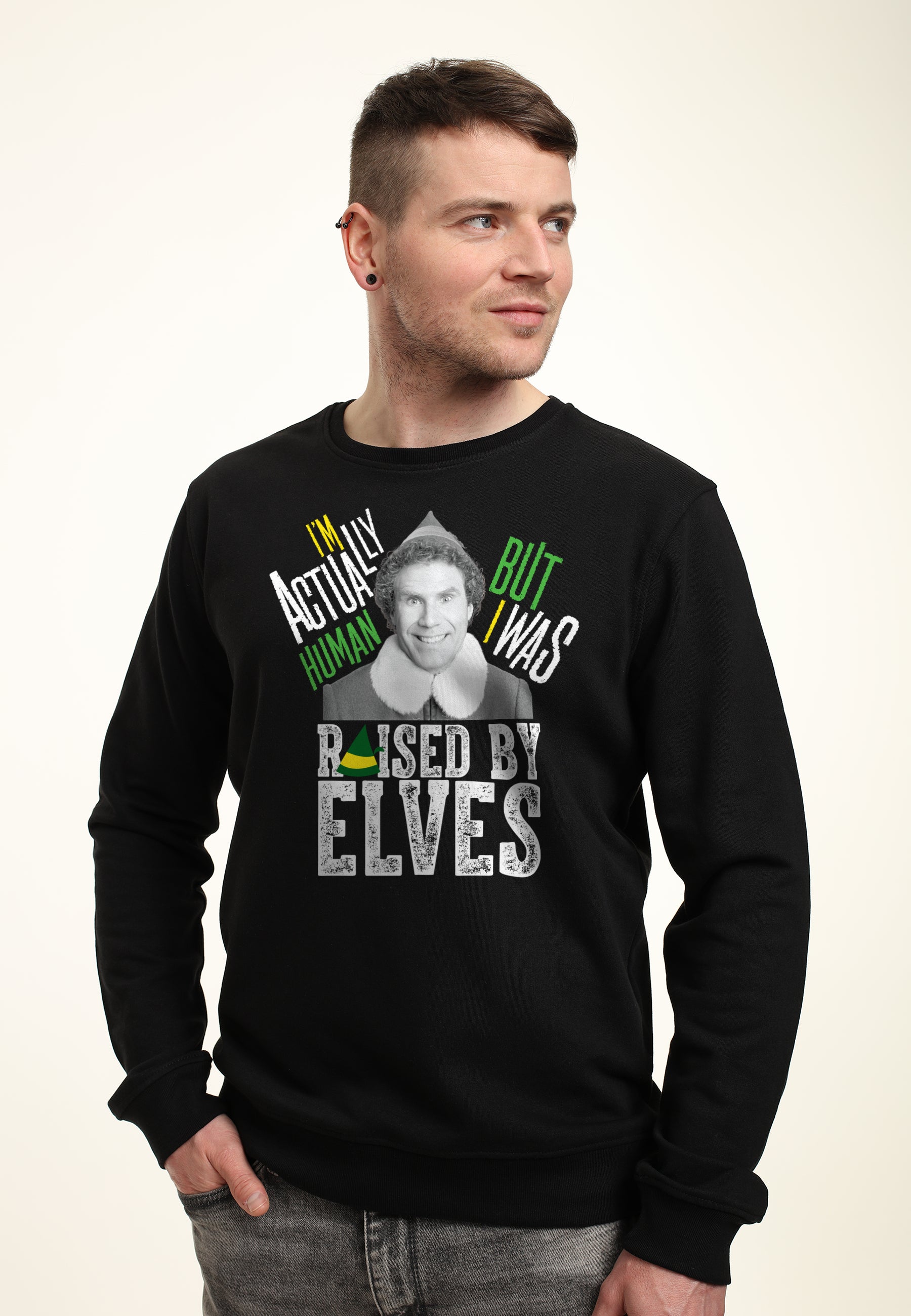 Elf Mikina Unisex (Elf Im Actually Human)