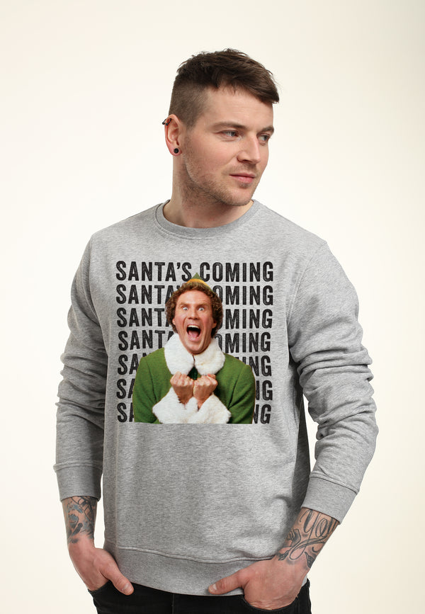 Elf Mikina Unisex (Elf 'Santa's Coming!')