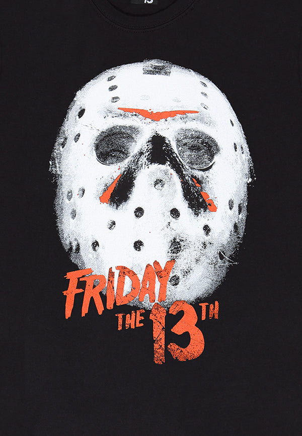 Pátek Třináctého Bílá Maska Tričko (Friday The 13th - White Mask T-shirt)