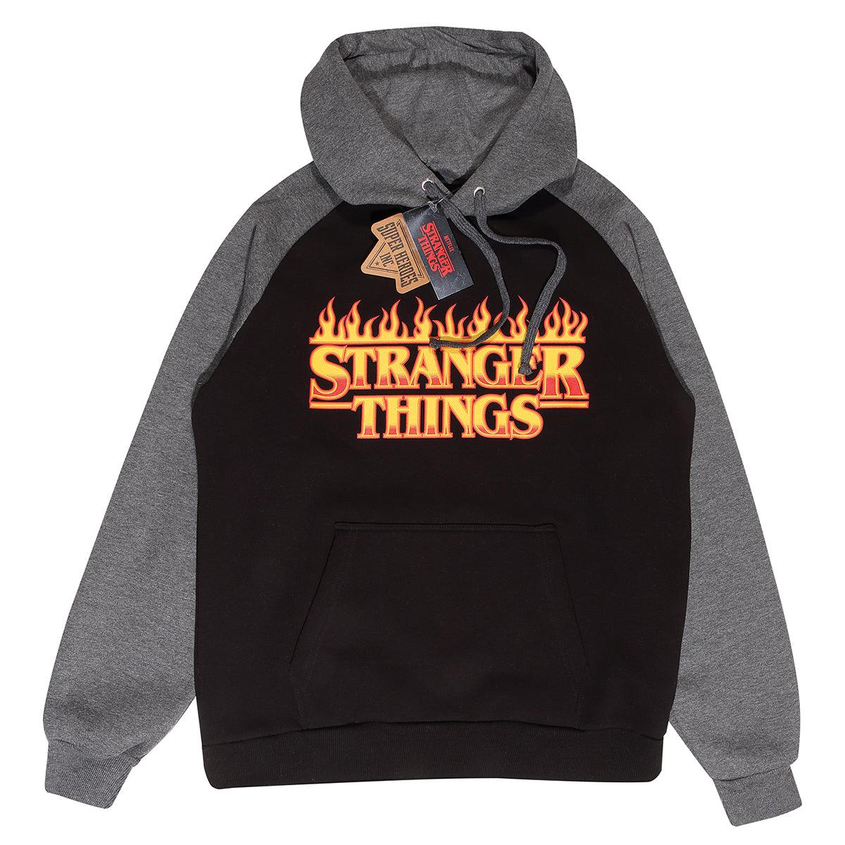 Stranger Things Hořící Logo (Flaming Logo Hoodie)