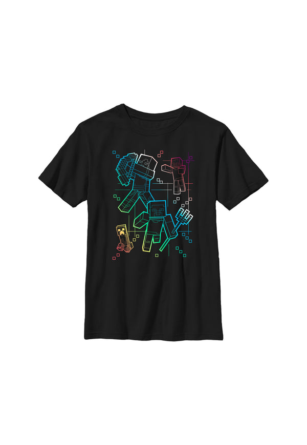 Minecraft Tričko (Gradient Lines)
