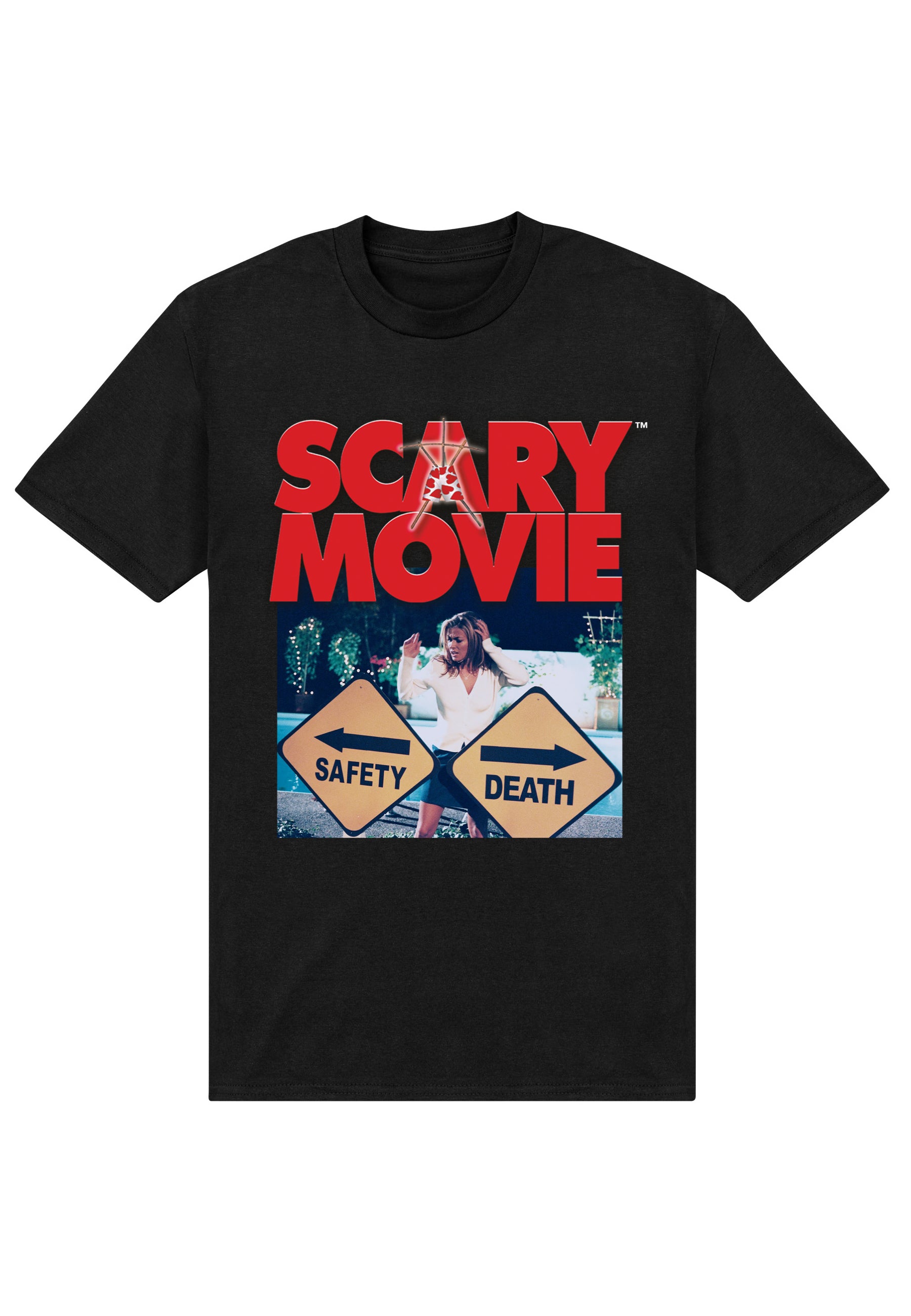 Scary Movie Tričko Unisex (Scary Movie Official Safety vs Death Graphic)