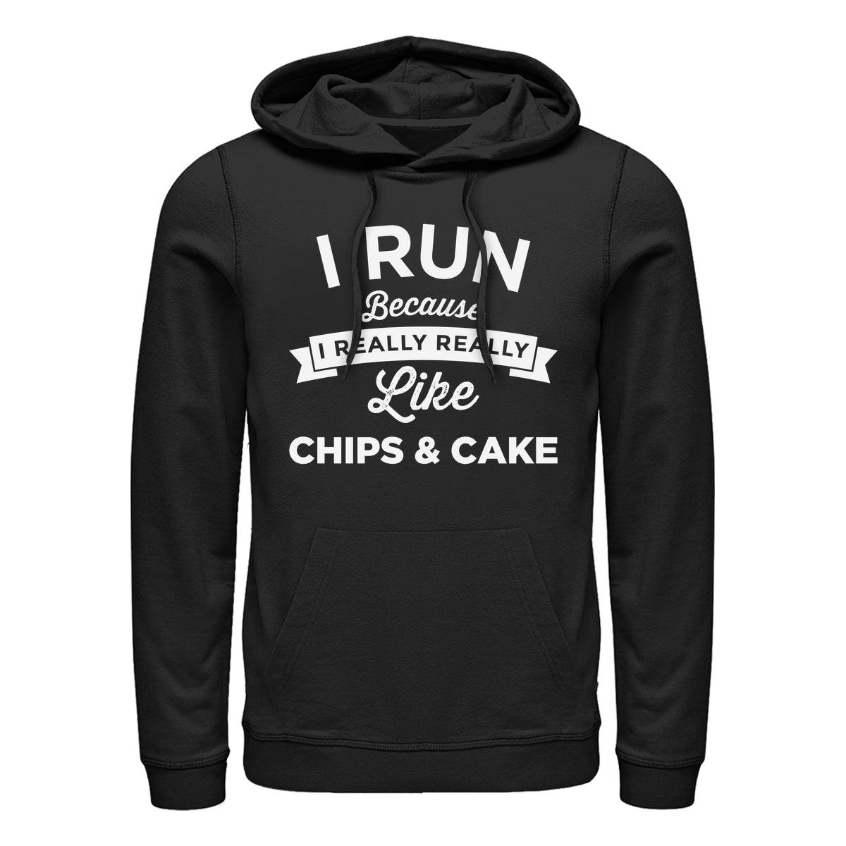 Běhám pro Dorty Mikina s Kapucí (Running For Cake Hoodie)