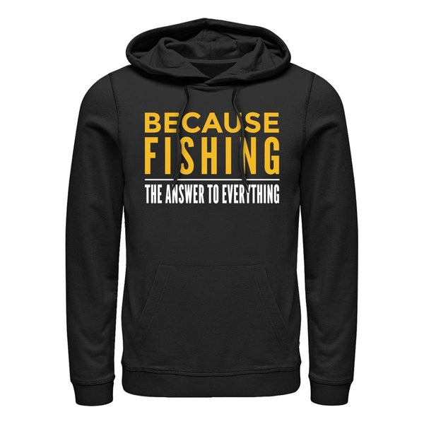 Rybaření je Odpověď Mikina s Kapucí (Fishing Is The Answer Hoodie)