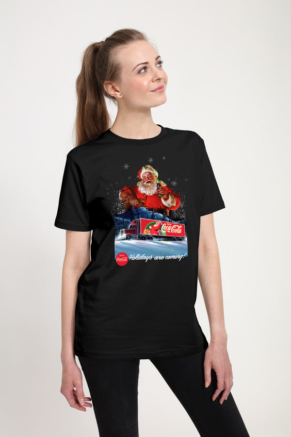 Coca Cola Tričko Unisex (Santa Holidays Are Coming)
