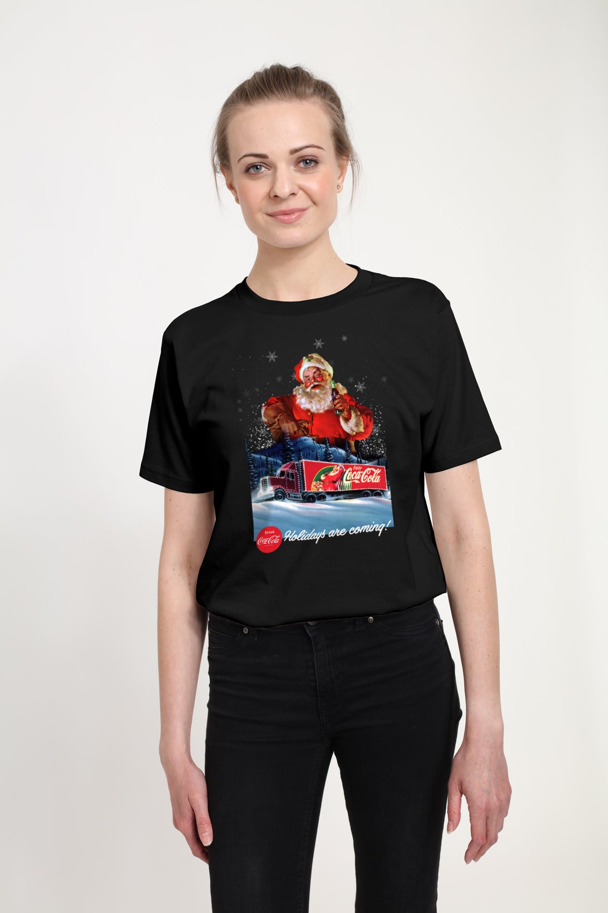 Coca Cola Tričko Unisex (Santa Holidays Are Coming)