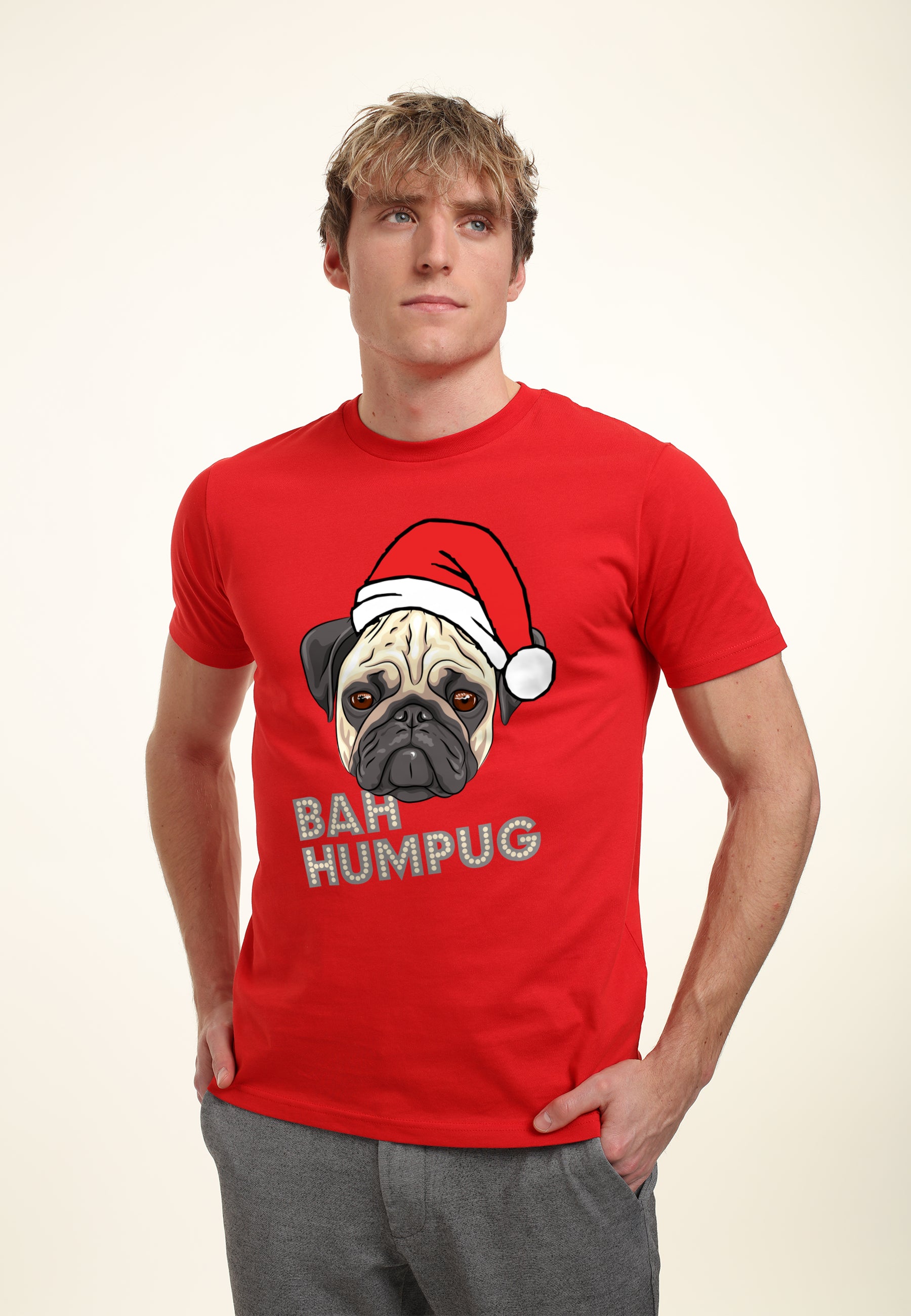 Mopslík Vánoční Tričko (Christmas Pug T-shirt)