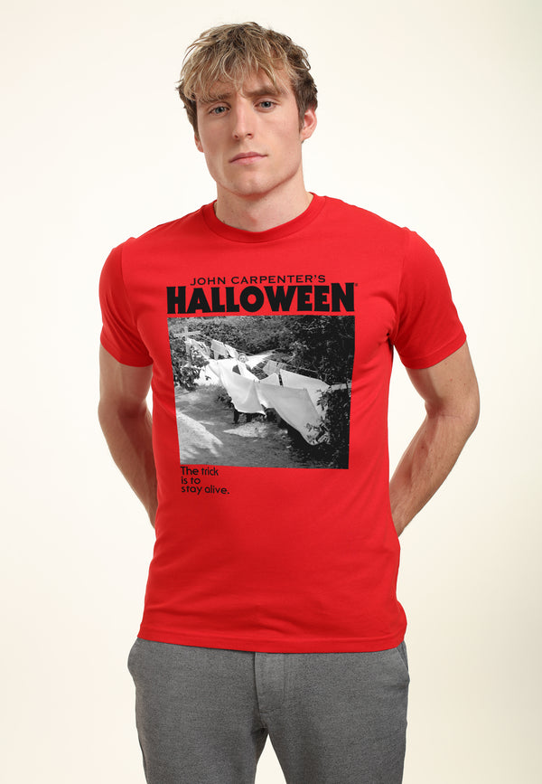Halloween Tričko Unisex (Michael Myers Standing By Clothes Line)
