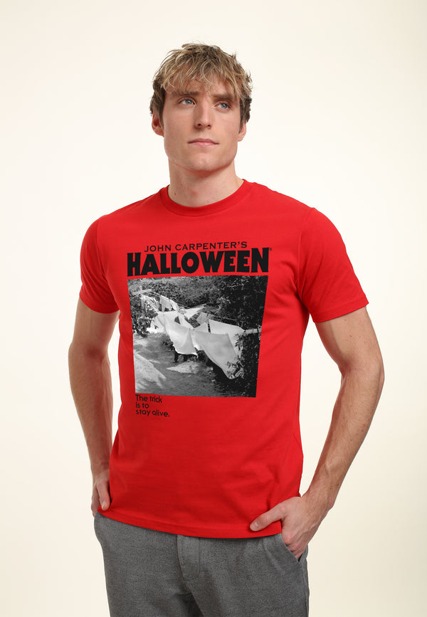 Halloween Tričko Unisex (Michael Myers Standing By Clothes Line)