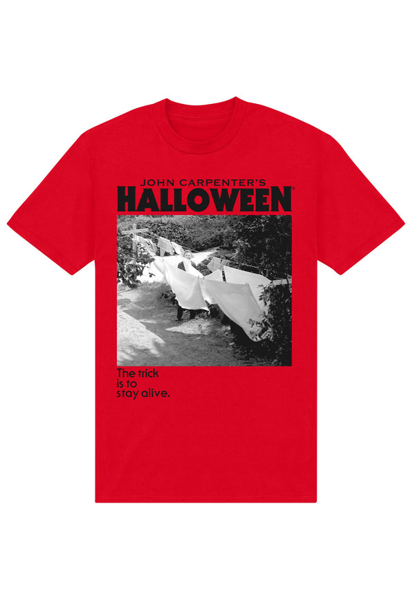 Halloween Tričko Unisex (Michael Myers Standing By Clothes Line)
