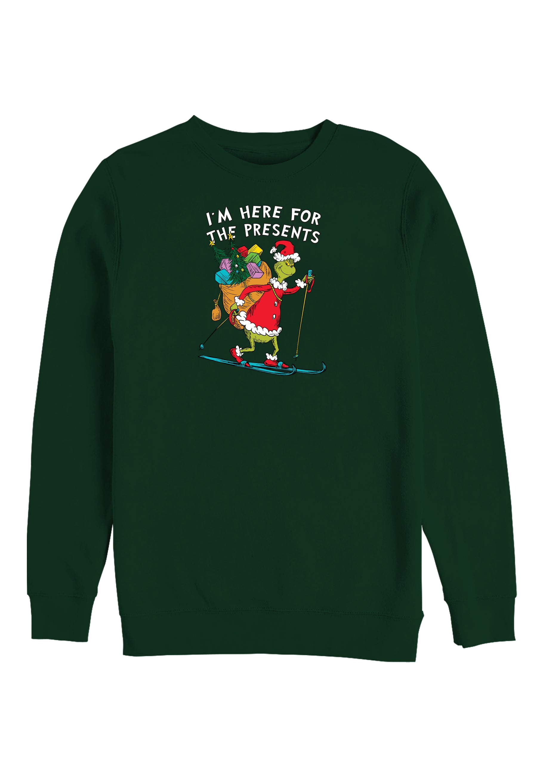 The Grinch Mikina Unisex (Here For The Presents Graphic)