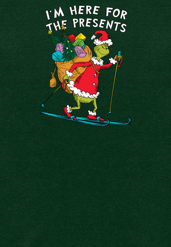 The Grinch Mikina Unisex (Here For The Presents Graphic)