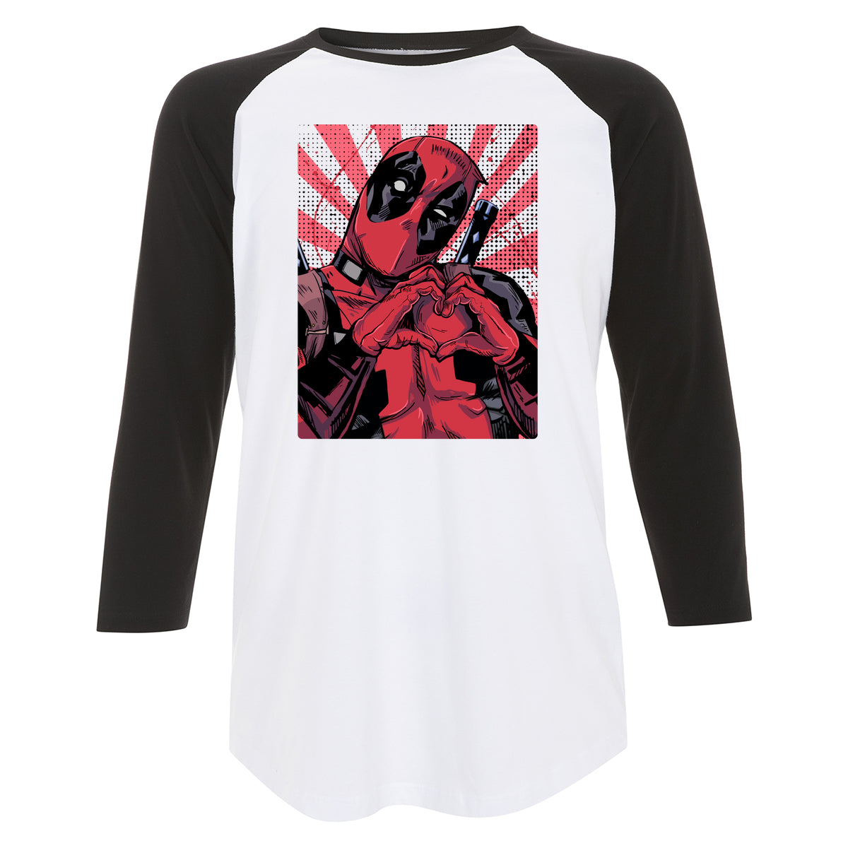 Deadpool Valentýn Tričko (Deadpool CloseHeart Pool Baseball T-Shirt)