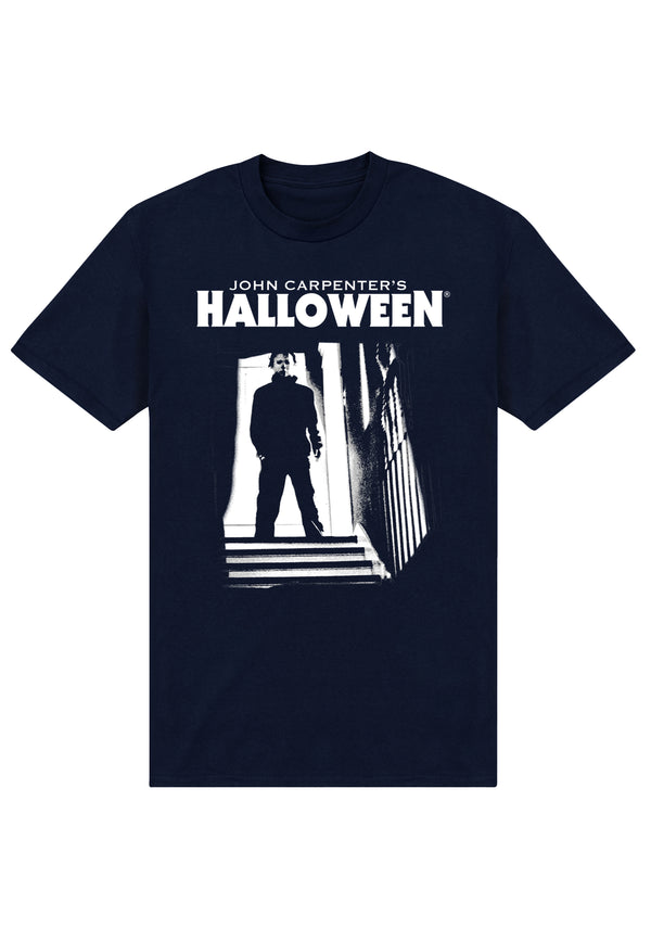 Halloween Tričko Unisex (Michael Myers Top Of The Stairs)