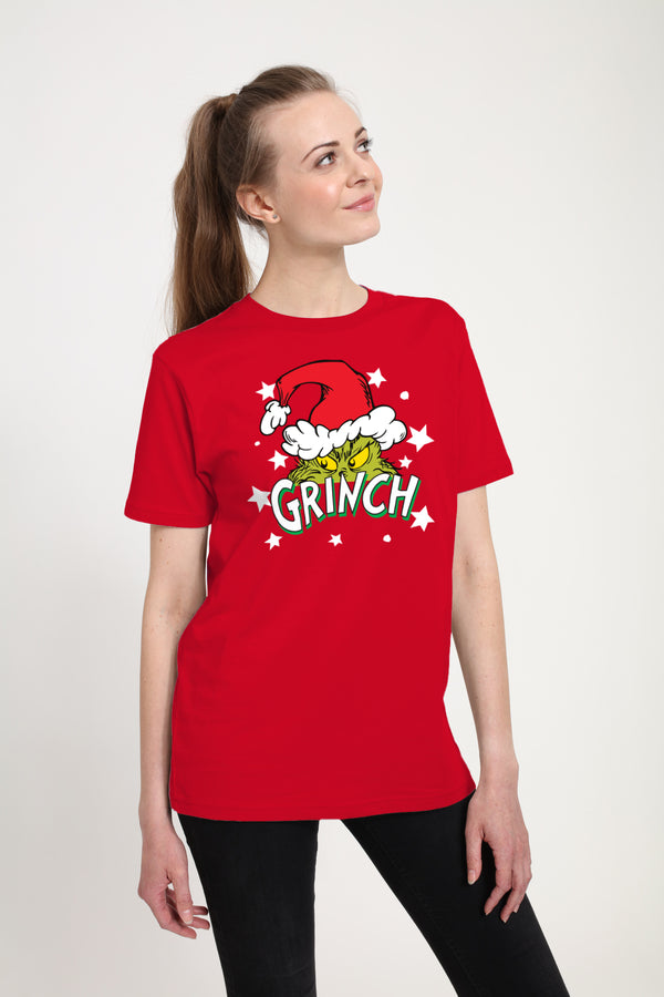 The Grinch Tričko Unisex (Santa Stars Graphic)
