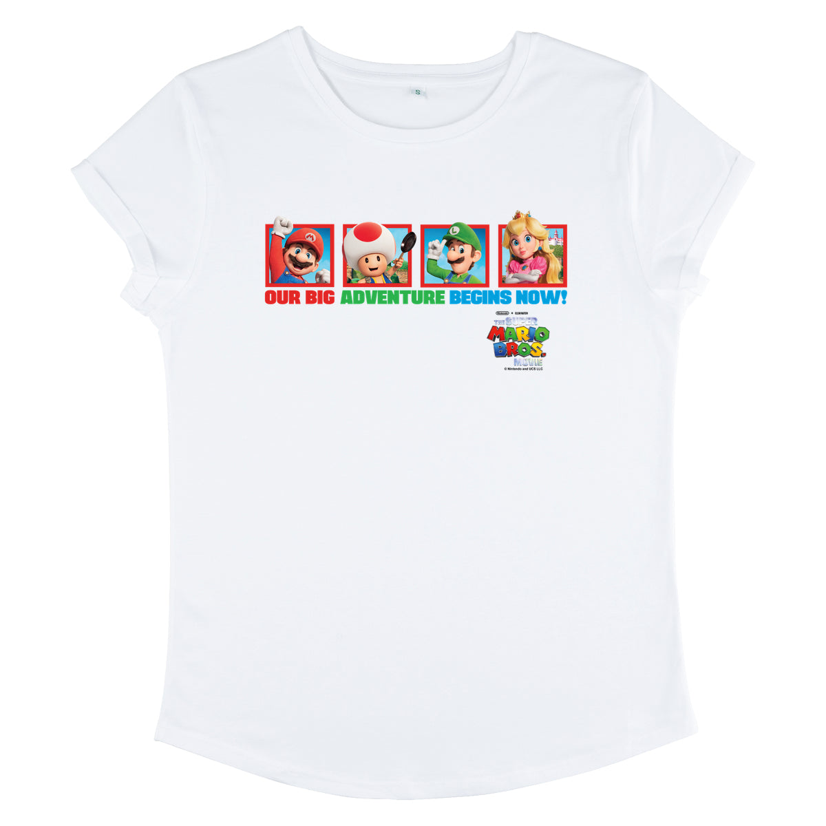 Super Mario Tričko Dámské (Big Aadventure Horizontal Tiles)