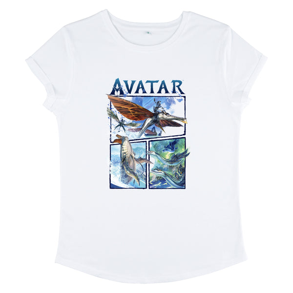 Twentieth Century Fox Avatar: The Way of Water - Air And Sea Women's Rolled-sleeve T-Shirt