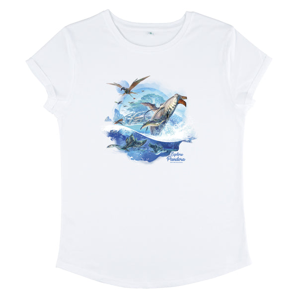 Twentieth Century Fox Avatar: The Way of Water - Explore Pandora Women's Rolled-sleeve T-Shirt