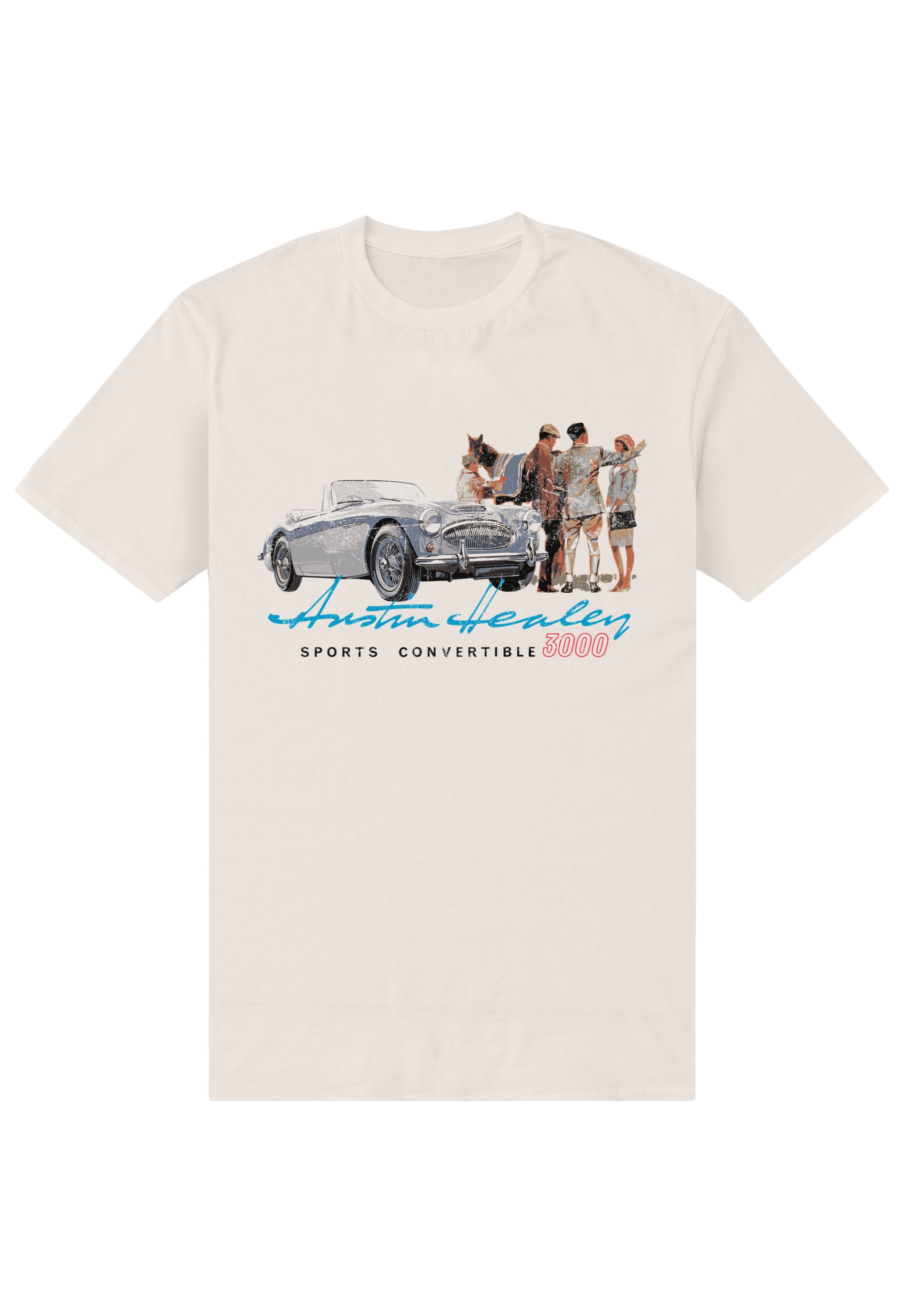 Britské Motory Světlé Triko (British Motor Heritage - Austin Healey 3000 T-shirt)