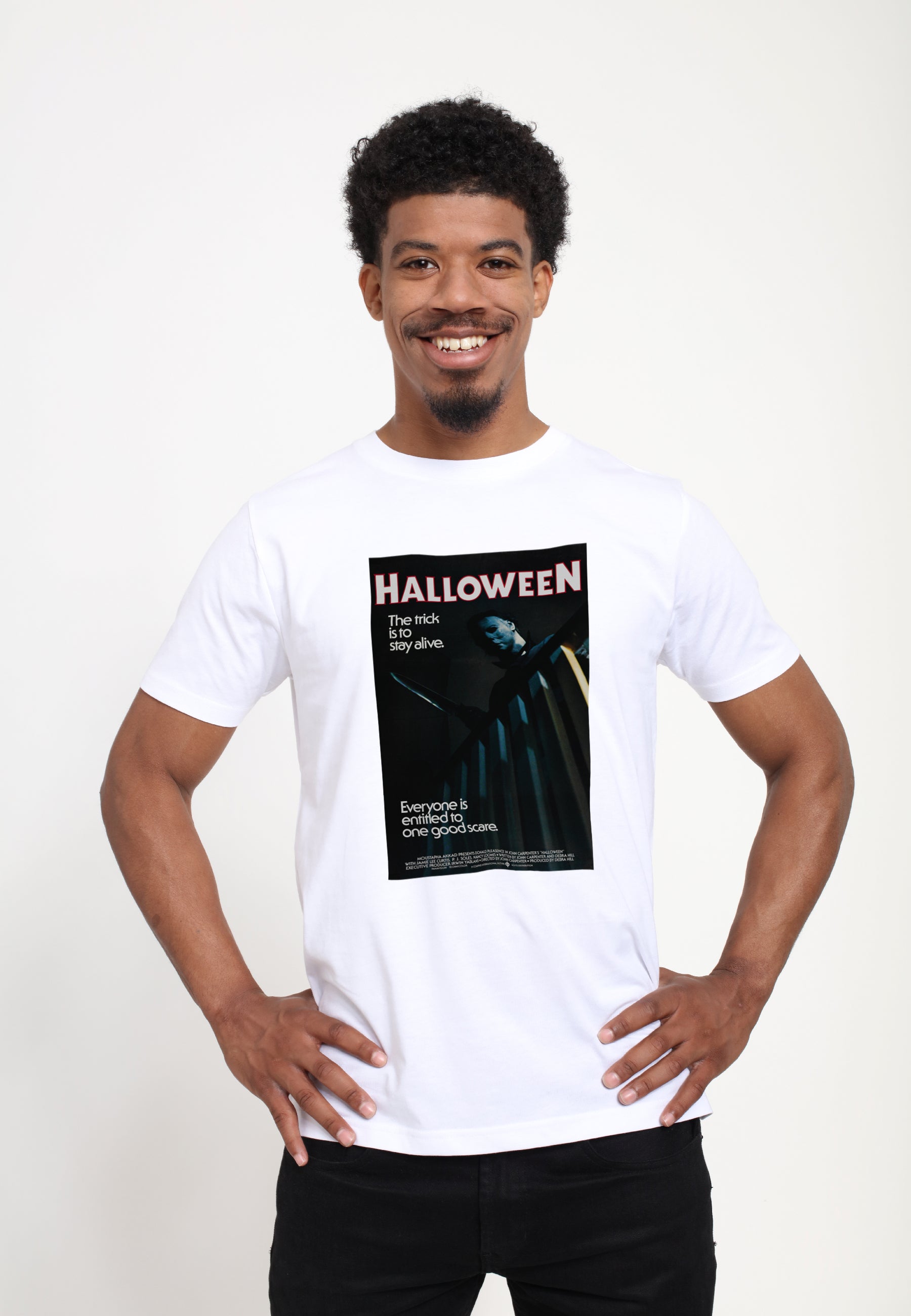 Halloween Tričko Unisex (Michael Myers The Trick Is To Stay Alive)