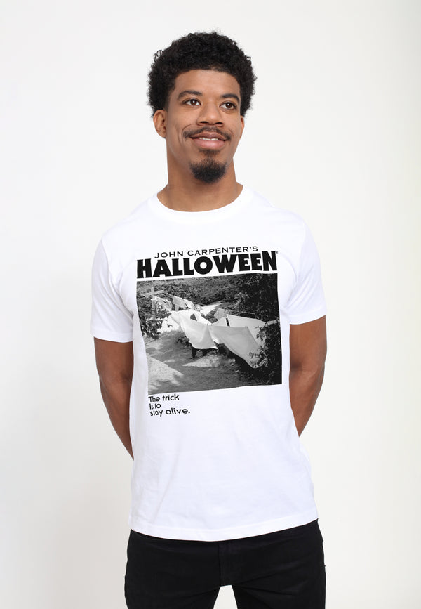 Halloween Tričko Unisex (Michael Myers Standing By Clothes Line)