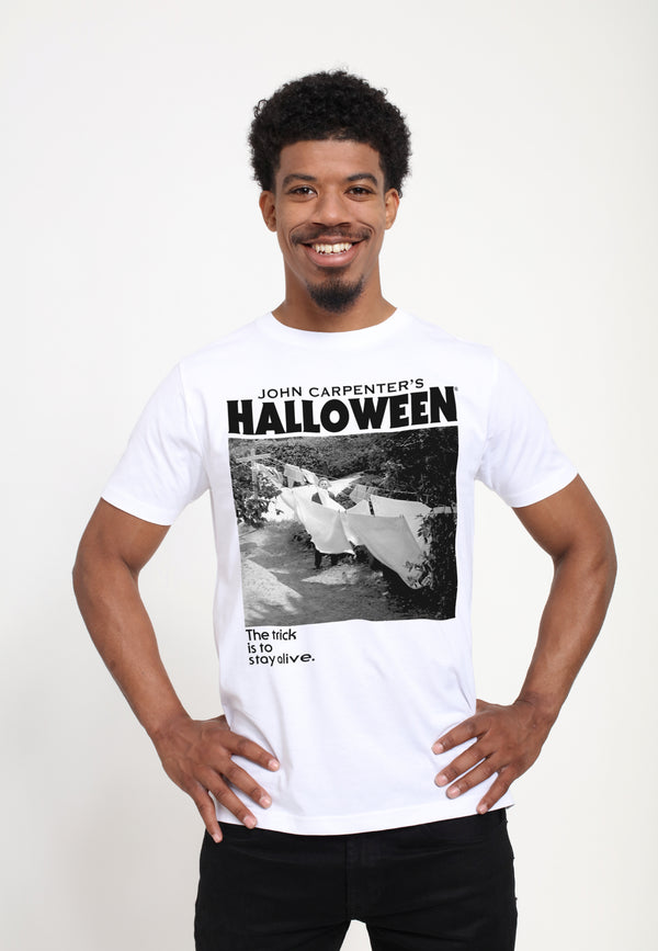 Halloween Tričko Unisex (Michael Myers Standing By Clothes Line)