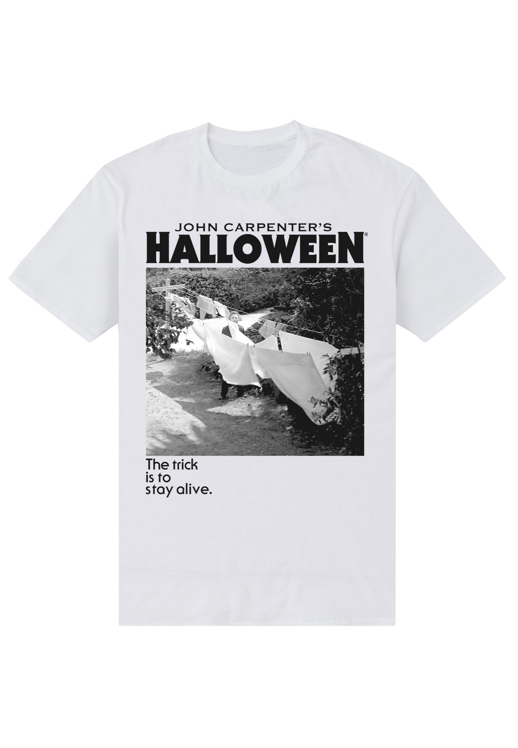 Halloween Tričko Unisex (Michael Myers Standing By Clothes Line)