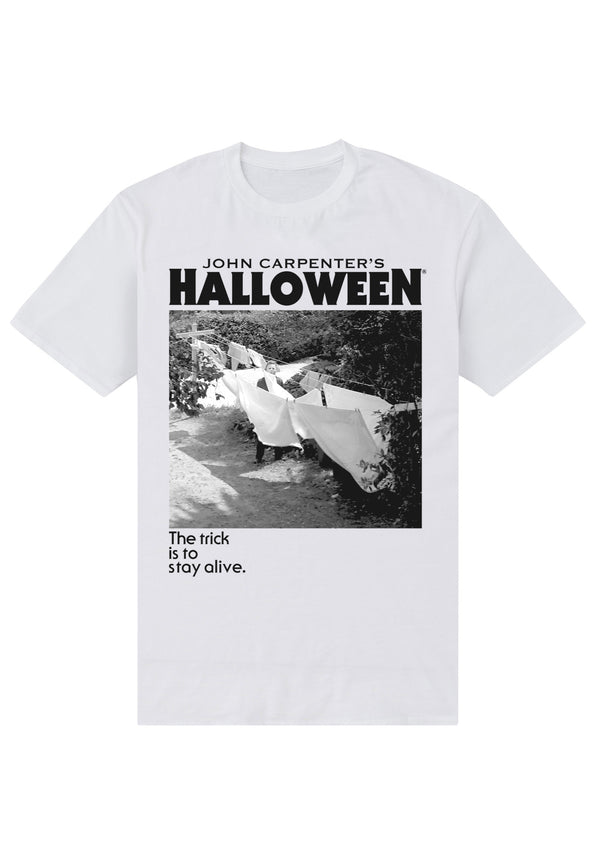 Halloween Tričko Unisex (Michael Myers Standing By Clothes Line)