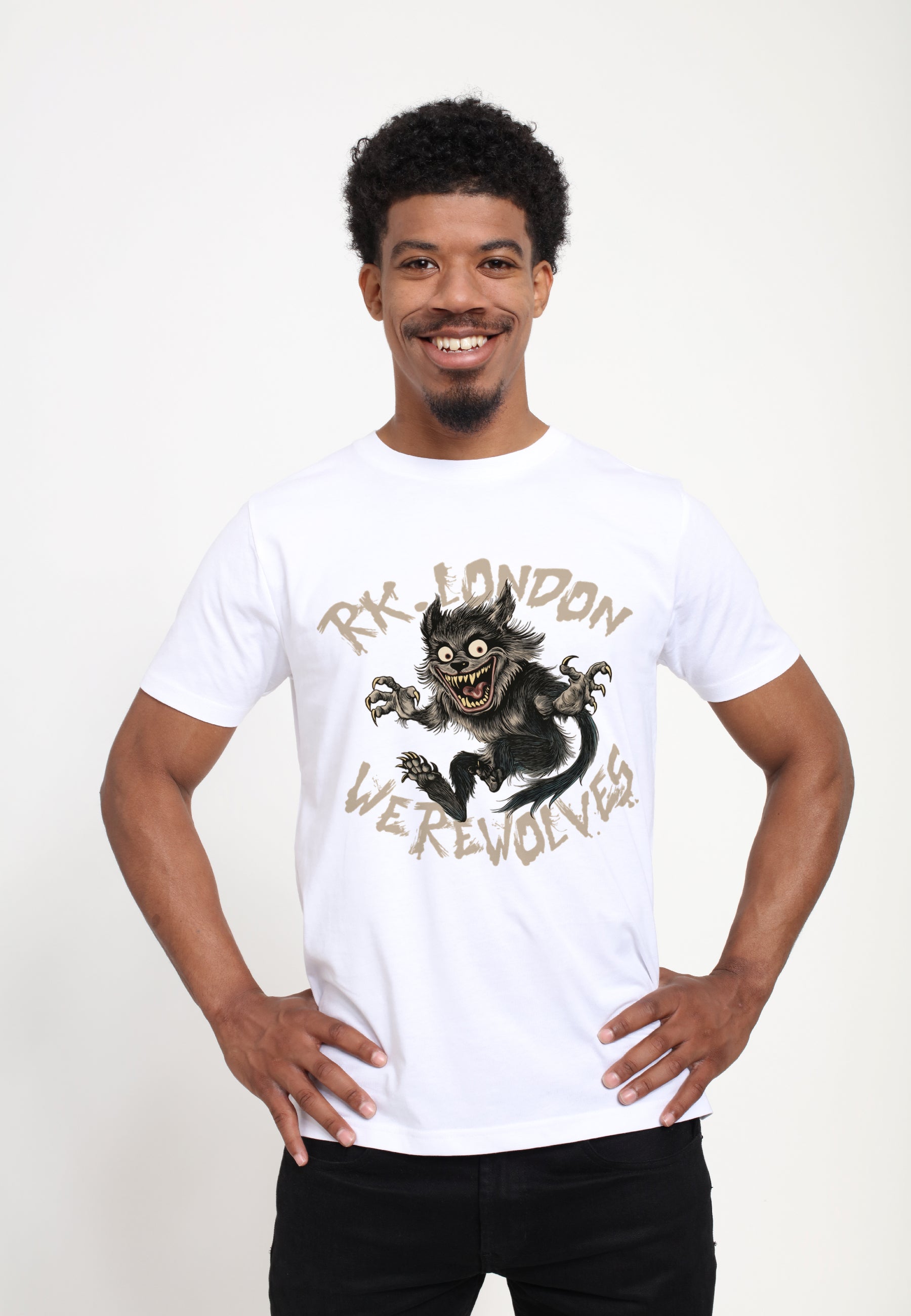 Divoký Vlci Bílé Triko (RK London - Wild Wolves T-shirt)