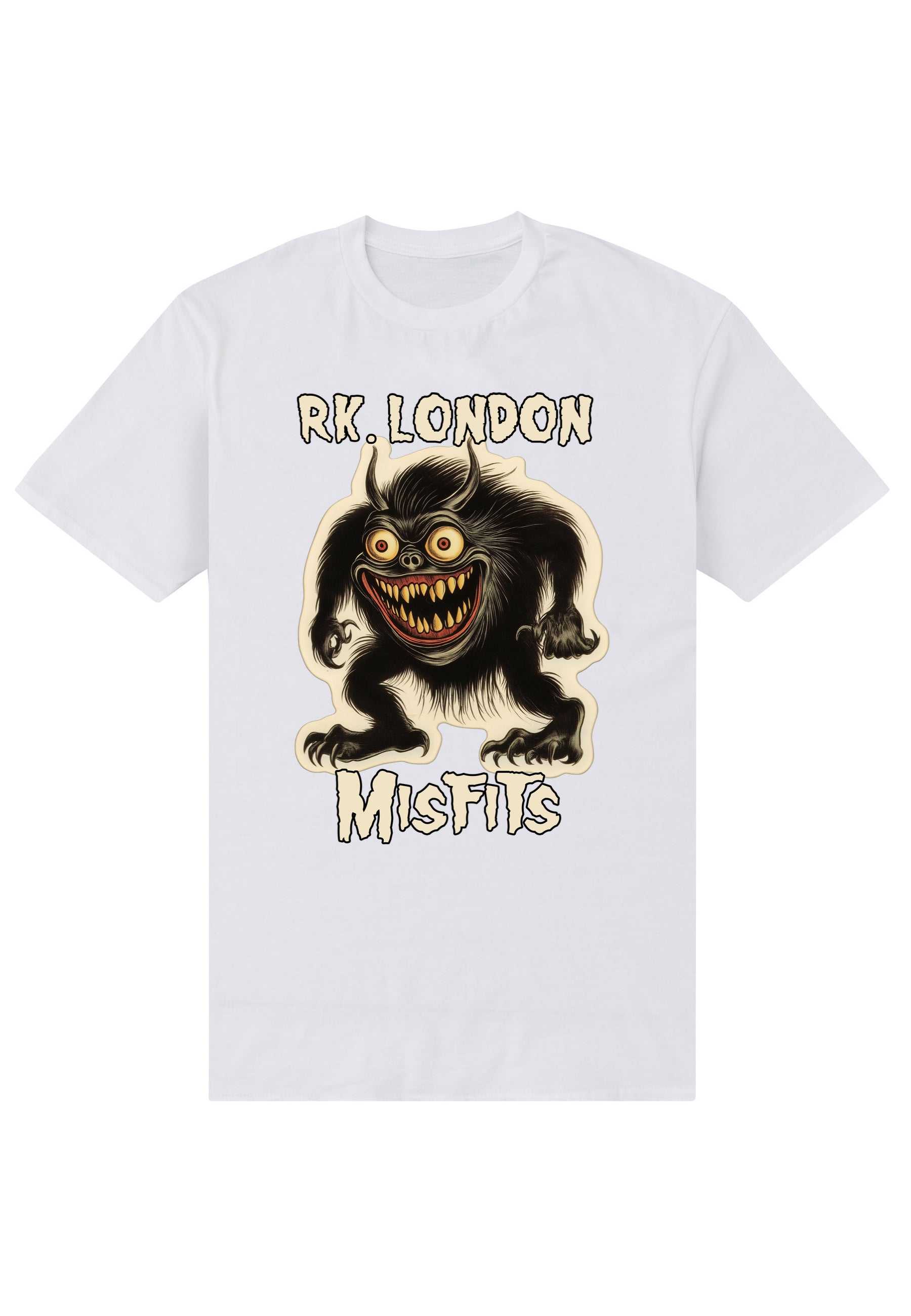 Monster Bílé Triko (RK London - Misfits T-shirt)