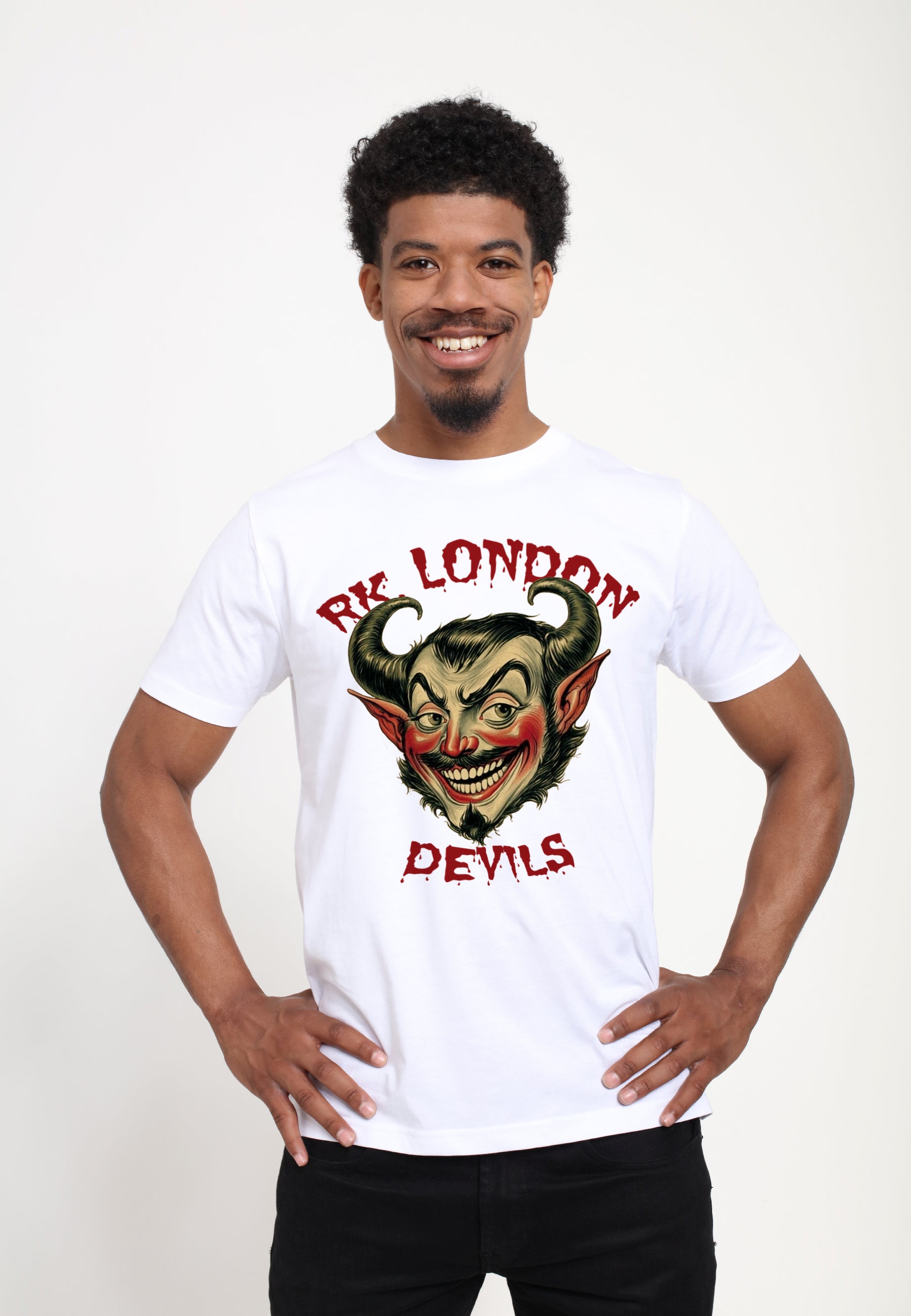 Čert Bílé Triko (RK London - Devils White T-shirt)