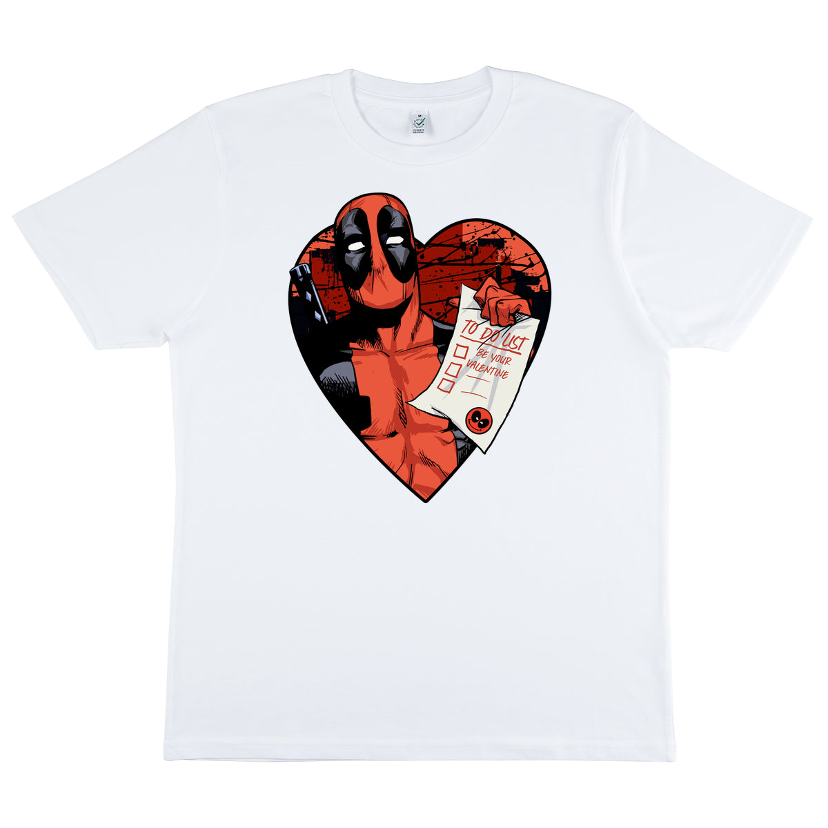 Deadpool Bílé Triko (Deadpool List White T-Shirt)