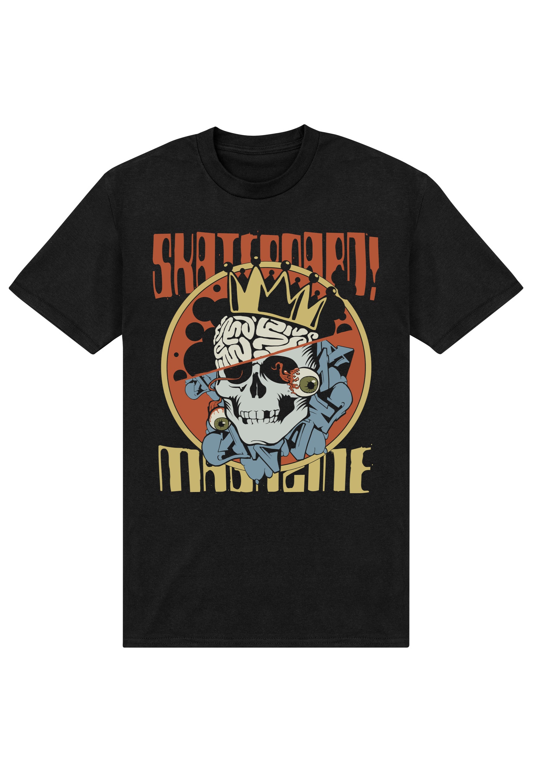 Skateboard Magazín Černé Triko (Skateboard Magazine - Skull T-shirt)