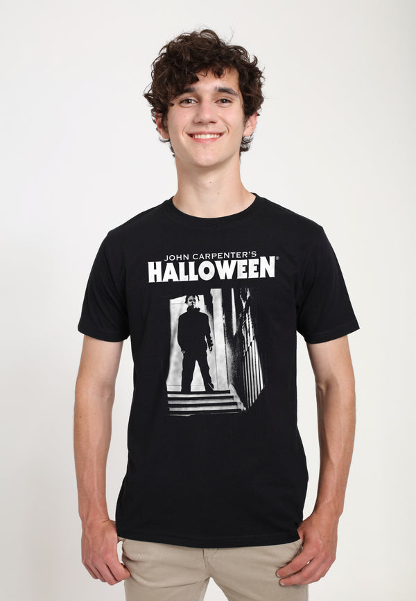 Halloween Tričko Unisex (Michael Myers Top Of The Stairs)