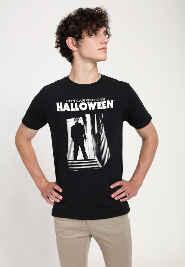 Halloween Tričko Unisex (Michael Myers Top Of The Stairs)