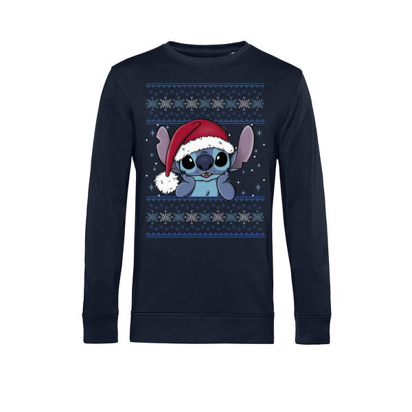 Lilo & Stitch Mikina Unisex (Holiday Stitch Wearing Santa Hat)
