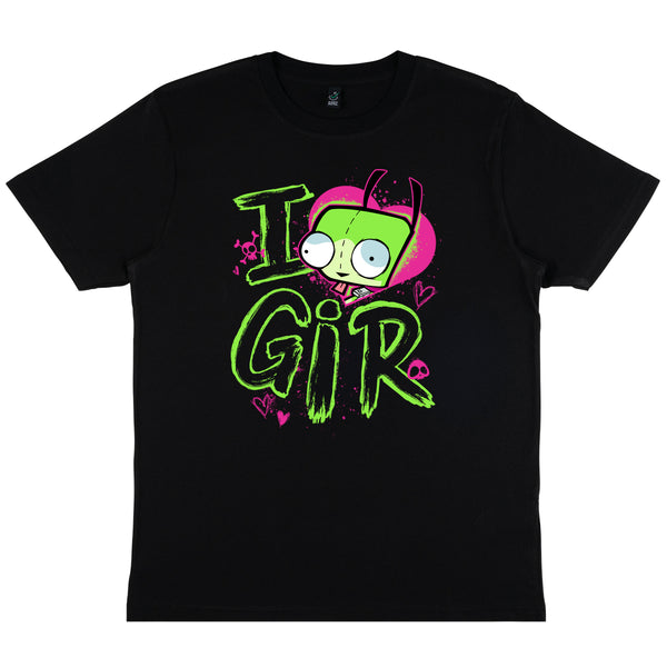 Invader Zim Černé Triko (Love Gir T-Shirt)