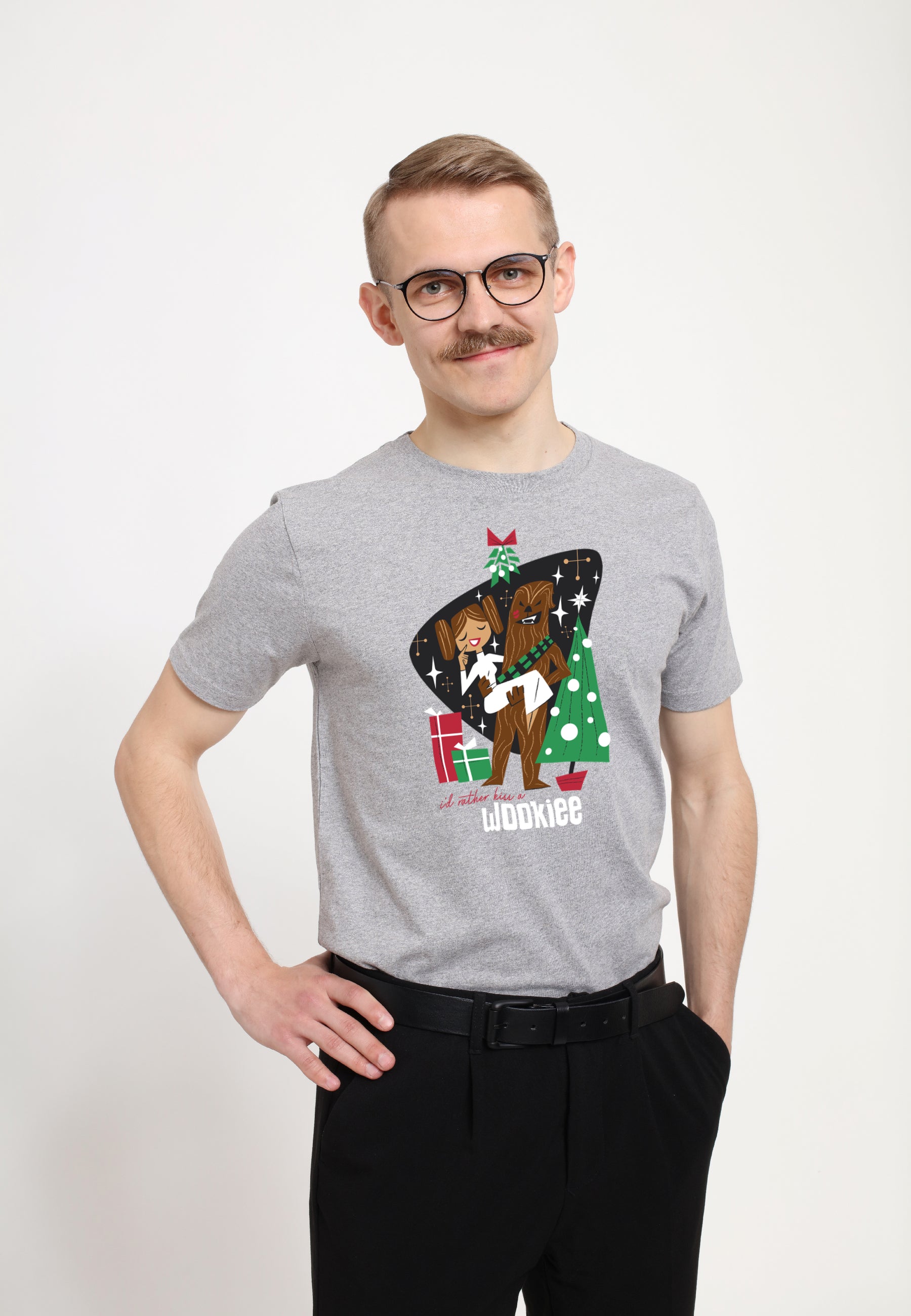 Star Wars -Tričko Unisex (Kiss a Wookiee)