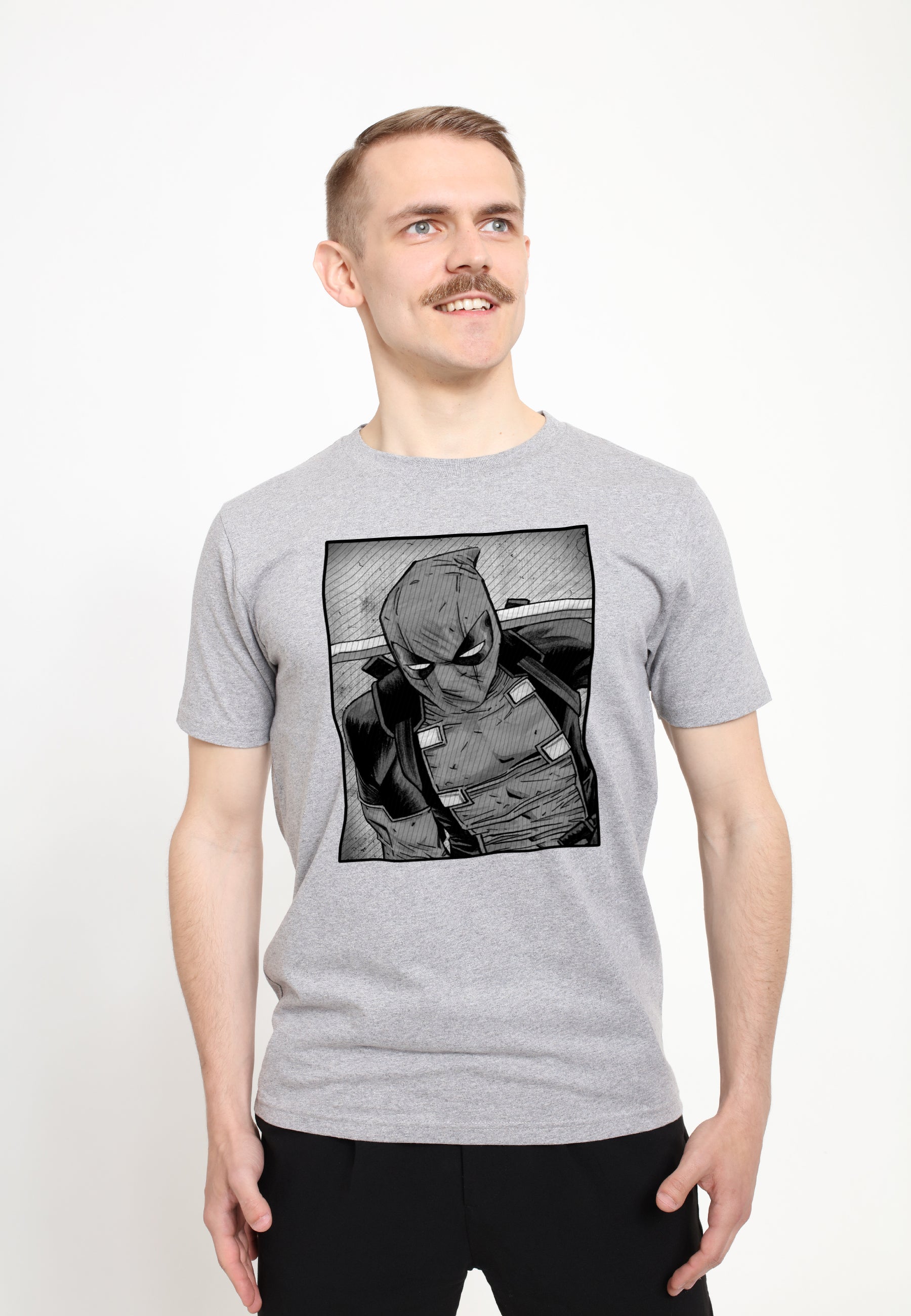 Marvel Deadpool Tričko Pánské (Deadpool Black And White)