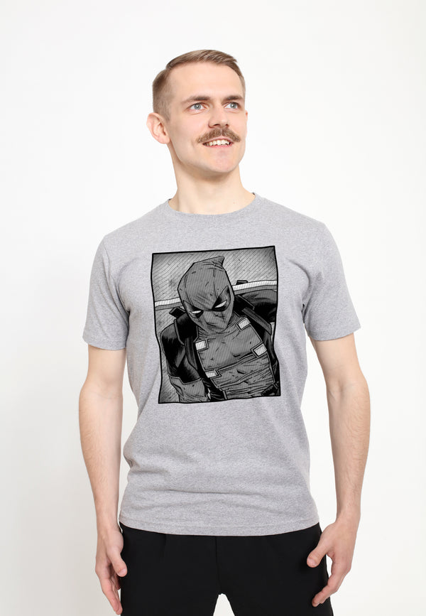 Marvel Deadpool Tričko Pánské (Deadpool Black And White)