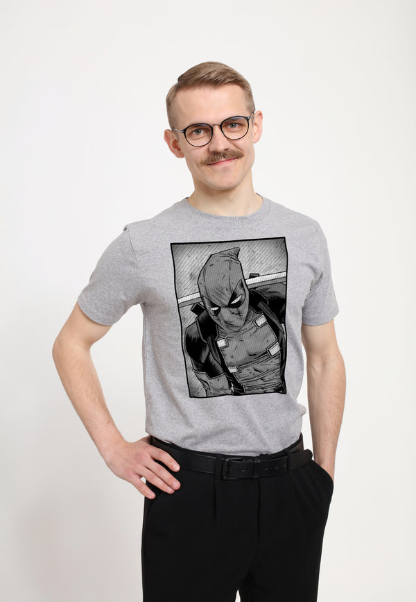 Marvel Deadpool Tričko Pánské (Deadpool Black And White)