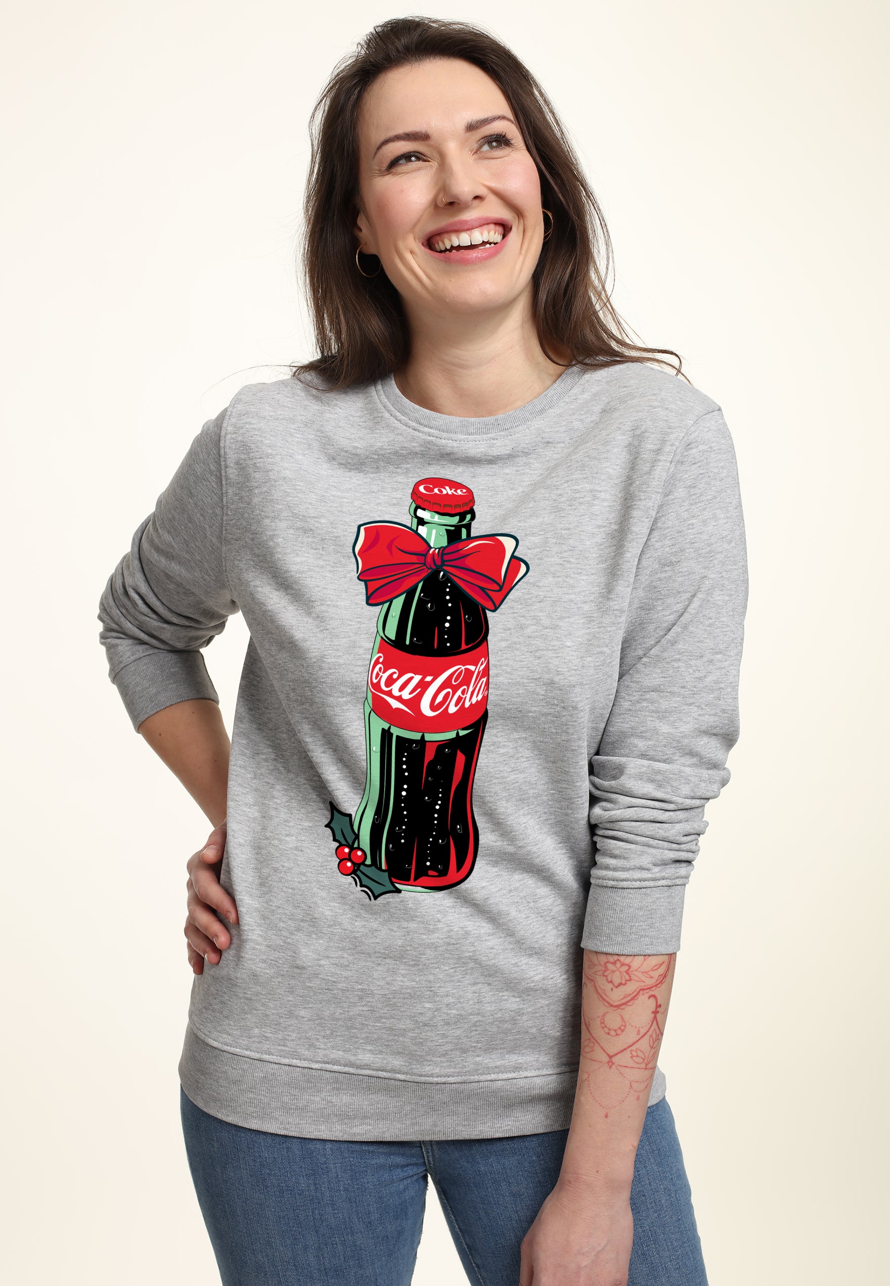 Coca Cola Mikina Unisex (Bow Bottle)