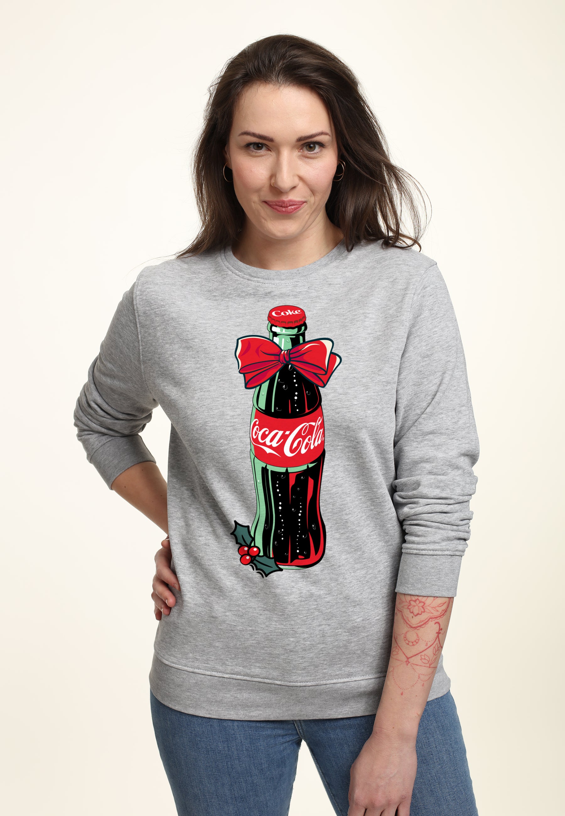 Coca Cola Mikina Unisex (Bow Bottle)