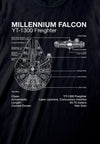 Hvězdné Války Tričko (Star Wars - Millenium Falcon Sketch T-shirt)