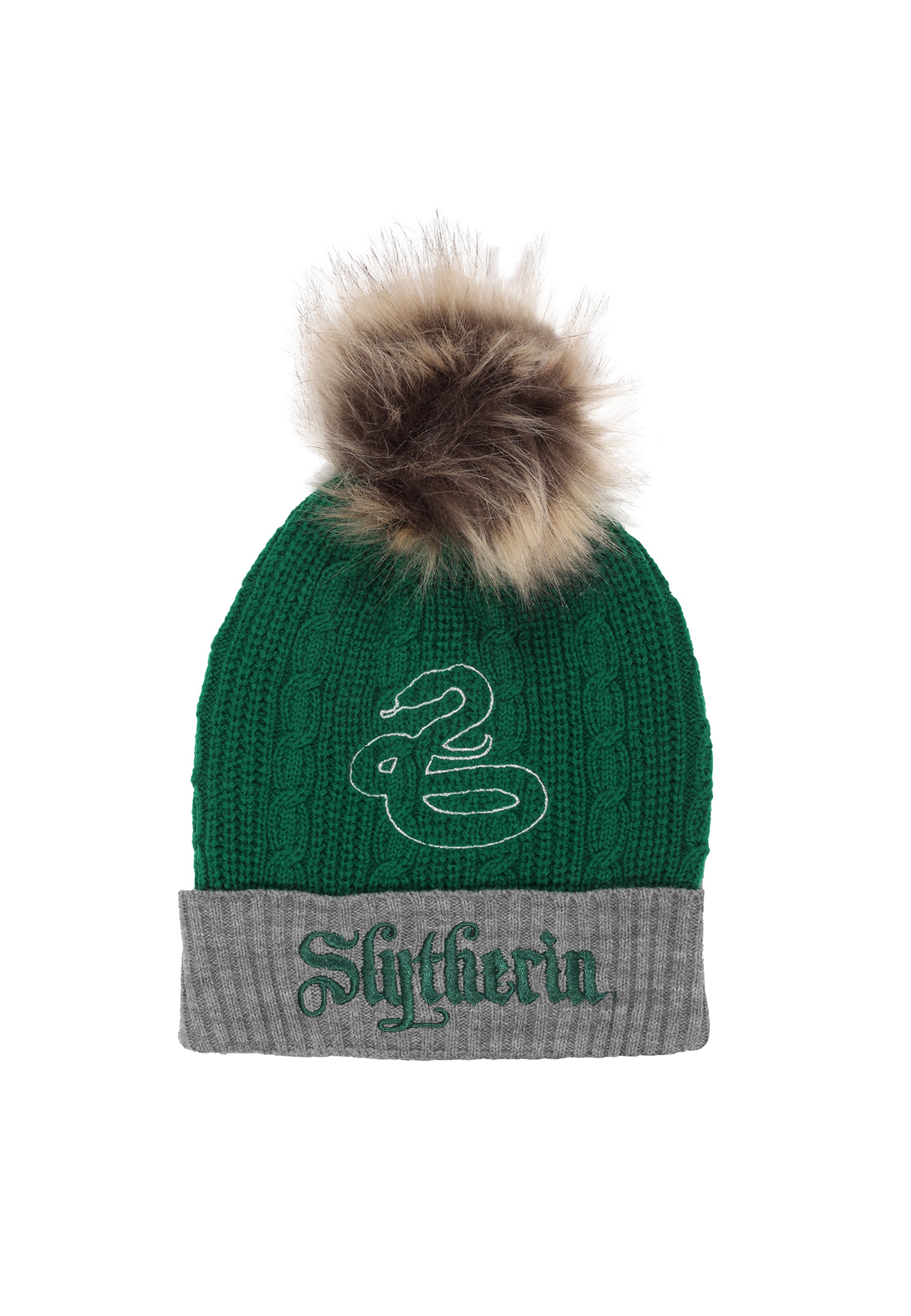 Harry Potter - Zmijozel Čepice s Bambulí (Slytherin Beanie)