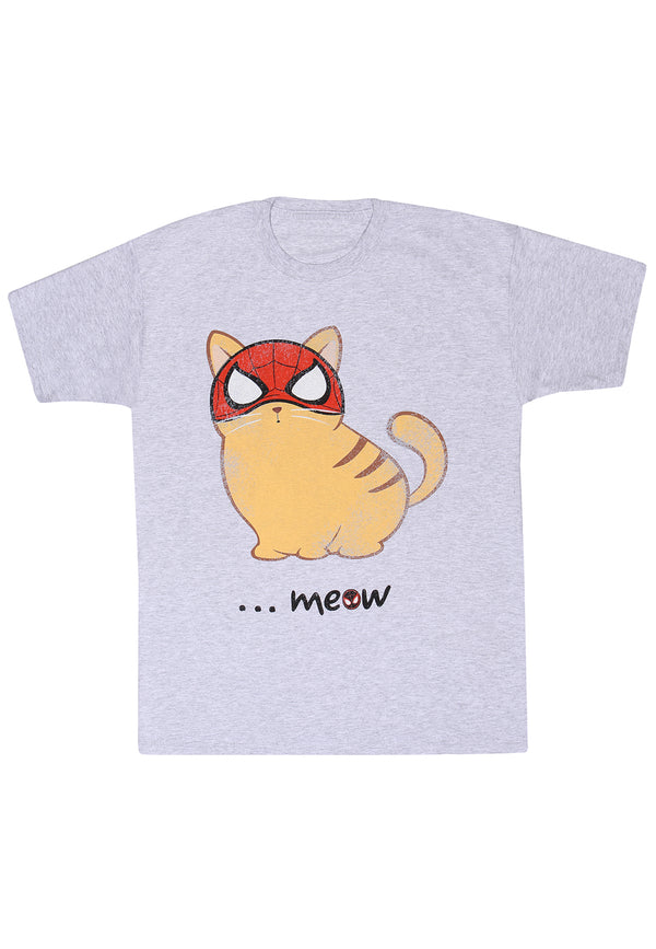 Spiderman Miles Morales Kočka Tričko (Miles Morales - Meow T-shirt)