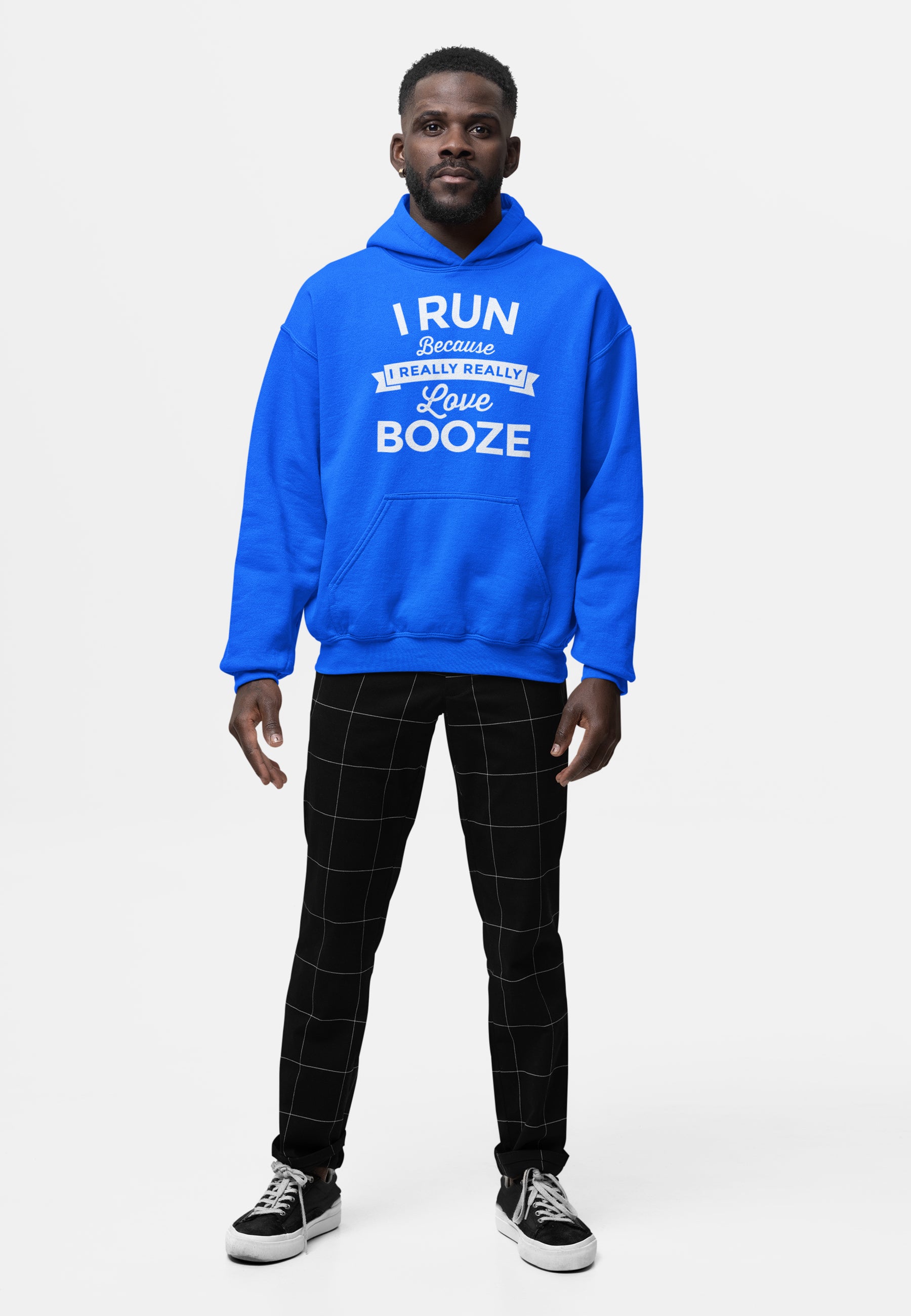 Běhám pro Alkohol Mikina s Kapucí (Running For Booze Hoodie)