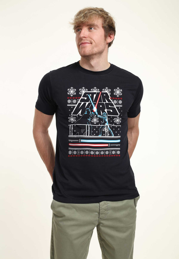 Star Wars Tričko Unisex (Holiday Face Off Ugly Sweater)